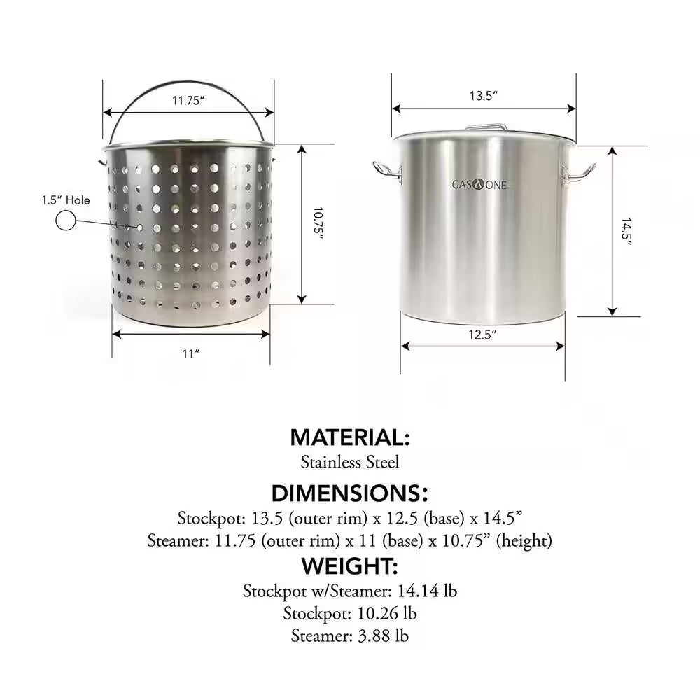 32 Qt. Stainless Steel Turkey Stock Pot